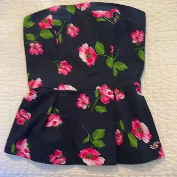 Hollister peplum strapless top size S - Picture 1 of 4